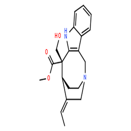 19,20-(E)-瓦來薩明堿,2,5-Ethano-2H-azocino[4,3-b]indole-6-carboxylicacid, 4-ethylidene-1,3,4,5,6,7-hexahydro-6-(hydroxymethyl)-, methyl ester,(2R,4E,5S,6S)-