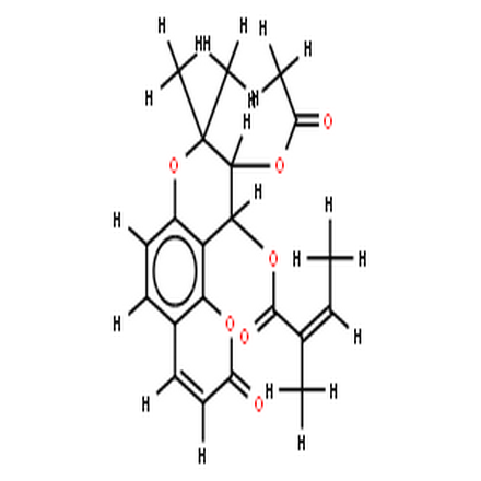 白花前胡香豆精II,(+)-(3'R,4'R)-3'-acetyl-4'-angeloylkhellactone
