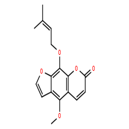 珊瑚菜素,7H-Furo[3,2-g][1]benzopyran-7-one,4-methoxy-9-[(3-methyl-2-buten-1-yl)oxy]-