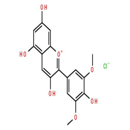 锦葵色素,1-Benzopyrylium,3,5,7-trihydroxy-2-(4-hydroxy-3,5-dimethoxyphenyl)-, chloride (1:1)
