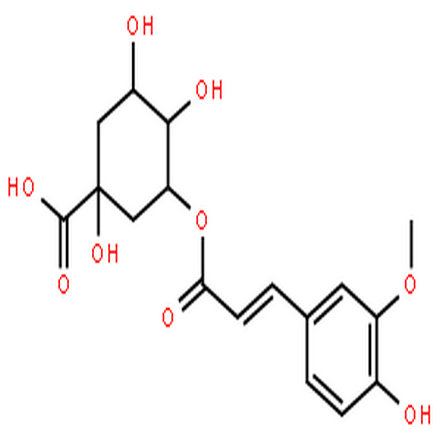 3-O-阿魏酰奎尼酸,(1S,3S,4S,5S)-1,3,4-trihydroxy-5-{[(2E)-3-(4-hydroxy-3-methoxyphenyl)prop-2-enoyl]oxy}cyclohexanecarboxylic acid