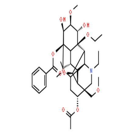 牛七碱,Aconitane-3,13,14,15-tetrol,8-ethoxy-20-ethyl-1,6,16-trimethoxy-4-(methoxymethyl)-, 3-acetate 14-benzoate,(1a,3a,6a,14a,15a,16b)-