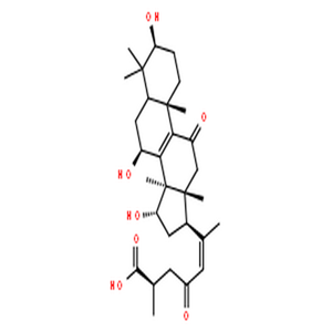 灵芝烯酸C,Lanosta-8,20(22)-dien-26-oicacid, 3,7,15-trihydroxy-11,23-dioxo-, (3b,7b,15a,20E)-