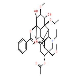 牛七碱,Aconitane-3,13,14,15-tetrol,8-ethoxy-20-ethyl-1,6,16-trimethoxy-4-(methoxymethyl)-, 3-acetate 14-benzoate,(1a,3a,6a,14a,15a,16b)-