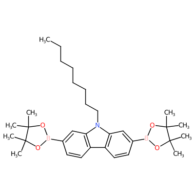 9-辛基咔唑-2,7-二硼酸二频哪醇酯,9-Octyl-2,7-bis(4,4,5,5-tetramethyl-1,3,2-dioxaborolan-2-yl)-9H-carbazole