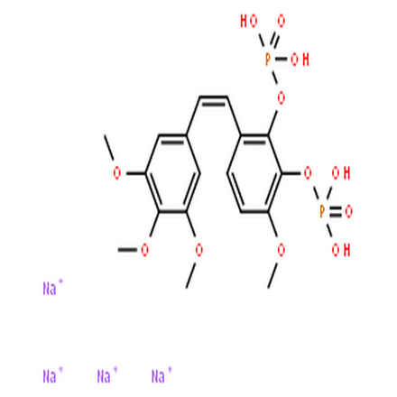 OXi4503,3-Methoxy-6-[(Z)-2-(3,4,5-trimethoxyphenyl)vinyl]-1,2-benzenediol bis(dihydrogen phosphate) tetrasodium salt