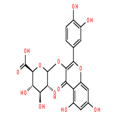 槲皮素3-O-葡萄糖酸苷,b-D-Glucopyranosiduronic acid,2-(3,4-dihydroxyphenyl)-5,7-dihydroxy-4-oxo-4H-1-benzopyran-3-yl