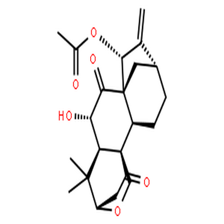 毛萼晶A,Kaur-16-ene-1,7-dione,15-(acetyloxy)-3,20-epoxy-6-hydroxy-, (3a,6b,15b)-