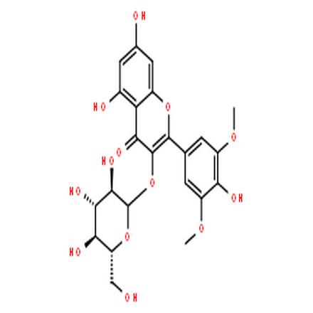 丁香亭-3-O-葡糖苷,4H-1-Benzopyran-4-one,3-(b-D-glucopyranosyloxy)-5,7-dihydroxy-2-(4-hydroxy-3,5-dimethoxyphenyl)-