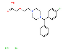 盐酸西替利嗪,2-(2-(4-((4-Chlorophenyl)(phenyl)methyl)piperazin-1-yl)ethoxy)acetic acid dihydrochloride