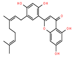 5'-香叶基-5,7,2',4'-四羟基黄酮,5'-geranyl-5,7,2',4'-tetrahydroxyflavone