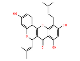 环桑素,6H,7H-[1]Benzopyrano[4,3-b][1]benzopyran-7-one,3,8,10-trihydroxy-11-(3-methyl-2-buten-1-yl)-6-(2-methyl-1-propen-1-yl)-,stereoisomer