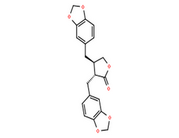 (-)-扁柏脂素，荜澄茄内脂,2(3H)-Furanone,3,4-bis(1,3-benzodioxol-5-ylmethyl)dihydro-, (3R,4R)-