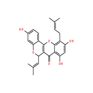 环桑素,6H,7H-[1]Benzopyrano[4,3-b][1]benzopyran-7-one,3,8,10-trihydroxy-11-(3-methyl-2-buten-1-yl)-6-(2-methyl-1-propen-1-yl)-,stereoisomer