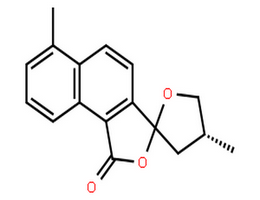 丹参螺缩酮内酯,丹参隐螺内酯,Spiro[furan-2(3H),3'(1'H)-naphtho[1,2-c]furan]-1'-one,4,5-dihydro-4,6'-dimethyl-, (2S,4R)-