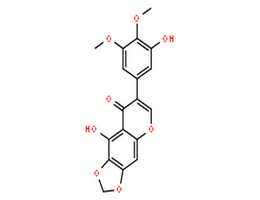 白射干素,8H-1,3-Dioxolo[4,5-g][1]benzopyran-8-one,9-hydroxy-7-(3-hydroxy-4,5-dimethoxyphenyl)-