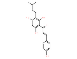 去甲黄腐醇,2-Propen-1-one,3-(4-hydroxyphenyl)-1-[2,4,6-trihydroxy-3-(3-methyl-2-buten-1-yl)phenyl]-,(2E)-