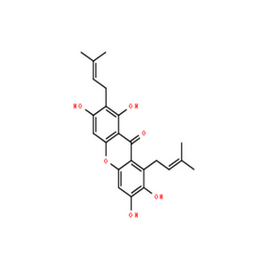 γ-倒捻子素,1,3,6,7-Tetrahydroxy-2,8-bis(3-methylbut-2-en-1-yl)-9H-xanthen-9-one