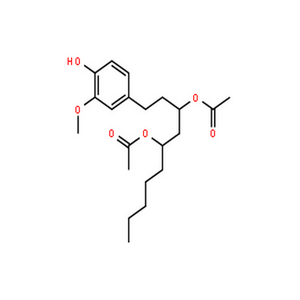 二乙酰氧基-6-姜二醇,(3R,5S)-1-(4-hydroxy-3-methoxyphenyl)decane-3,5-diyl diacetate