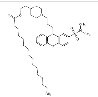 哌泊塞嗪棕榈酸酯,2-[1-[3-[2-[(dimethylamino)sulphonyl]-10H-phenothiazin-10-yl]propyl]piperidin-4-yl]ethyl palmitate