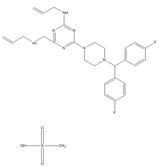 二甲磺酸阿米三嗪,Almitrine Bismesylate