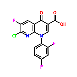 2,4-二氟苯基萘啶羧酸乙酯,ETHYL 1-(2,4-DIFLUOROPHENYL)-7-CHORO-6-FLUORO-4-OXO-HYDROPYRIDINO[2,3-B] PYRIDINE-3-CARBOXYLATE