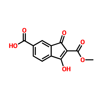 3-hydroxy-2-(methoxycarbonyl)-1-oxo-1H-indene-6-carboxylic acid,3-hydroxy-2-(methoxycarbonyl)-1-oxo-1H-indene-6-carboxylic acid