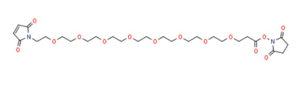 Mal-PEG8-NHS ester,马来酰亚胺-八聚乙二醇-丙烯酸琥珀酰亚胺酯,Mal-PEG8-NHS ester