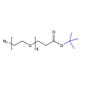 Azido-PEG8-t-butyl ester,N3-PEG8-CH2CH2COOtBu,叠氮八聚乙二醇丙酸叔丁酯,N3-PEG8-CH2CH2COOtBu,Azido-PEG8-t-butyl ester