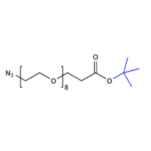 Azido-PEG8-t-butyl ester,N3-PEG8-CH2CH2COOtBu,疊氮八聚乙二醇丙酸叔丁酯,N3-PEG8-CH2CH2COOtBu,Azido-PEG8-t-butyl ester