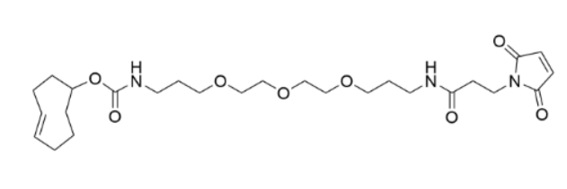 TCO-PEG3-Maleimide，反式环辛烯-三聚乙二醇-马来酰亚胺,Trans-Cyclooctene-PEG3-Maleimide,TCO-PEG3-Maleimide
