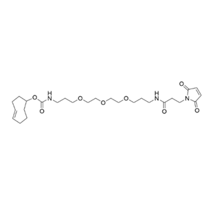 TCO-PEG3-Maleimide，反式环辛烯-三聚乙二醇-马来酰亚胺,Trans-Cyclooctene-PEG3-Maleimide,TCO-PEG3-Maleimide