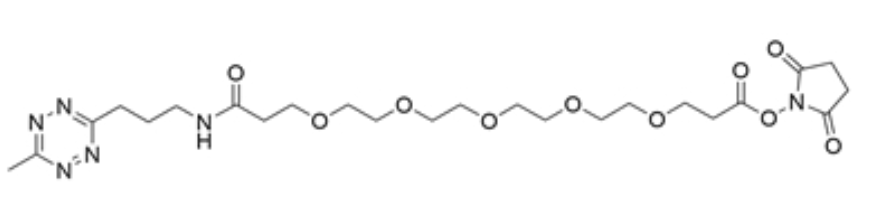 Methyltetrazine-PEG4-NHS,甲基四嗪-五聚乙二醇-活性脂,Methyltetrazine-PEG4-NHS ester