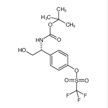 trifluoromethanesulfonic acid 4-((R)-1-tert-butoxycarbonylamino-2-hydroxyethyl)phenyl ester,trifluoromethanesulfonic acid 4-((R)-1-tert-butoxycarbonylamino-2-hydroxyethyl)phenyl ester