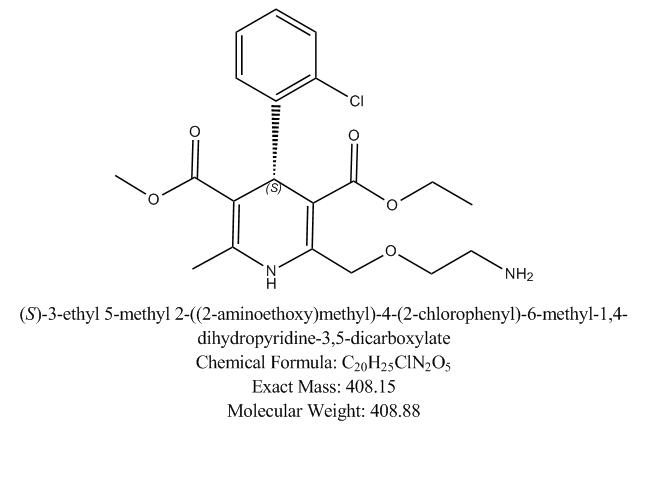 左旋(S)-氨氯地平,(S)-3-ethyl 5-methyl 2-((2-aminoethoxy)methyl)-4-(2-chlorophenyl)-6-methyl-1,4-dihydropyridine-3,5-dicarboxylate