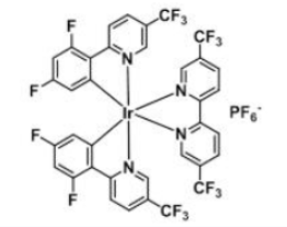 (Ir[dF(CF3)ppy]2(5,5'-CF3bpy))PF6，[5,5'-双(三氟甲基)-2,2'-联吡啶-κN,κN]双[3,5-二氟-2-[5-(三氟甲基)-2-吡啶基-κN]苯基]铱六氟磷,(Ir[dF(CF3)ppy]2(5,5'-CF3bpy))PF6