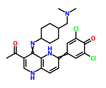 1-[6-(3,5-二氯-4-羟基苯基)-4-[[反式-4-[(二甲基氨基)甲基]环己基]氨基]-1,5-萘啶-3-基]-乙酮,OTSSP167