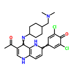 1-[6-(3,5-二氯-4-羟基苯基)-4-[[反式-4-[(二甲基氨基)甲基]环己基]氨基]-1,5-萘啶-3-基]-乙酮,OTSSP167