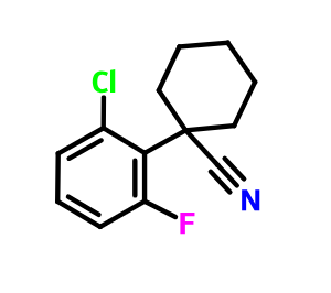 1-(2-氯-6-氟苯基)环己烷甲腈,1-(2-CHLORO-6-FLUOROPHENYL)CYCLOHEXANECARBONITRILE, 97