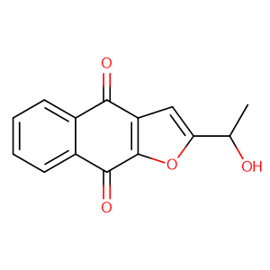 2-(1-hydroxyethyl)benzo[f]benzofuran-4,9-dione,2-(1-hydroxyethyl)benzo[f]benzofuran-4,9-dione