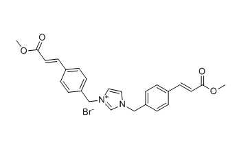 奧扎格雷鈉雜質05,1,3-bis(4-((E)-3-methoxy-3-oxoprop-1-en-1-yl)benzyl)-1H-imidazol-3-ium bromide