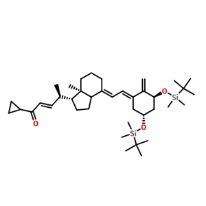 钙泊三醇中间体-9,(2E,4R)-4-[(1R,3aS,4E,7aR)-4-[(2E)-2-[(3S,5R)-3,5-Bis[[(tert-butyl)dimethylsilyl]oxy]-2-methylenecyclohexylidene]ethylidene]octahydro-7a-methyl-1H-inden-1-yl]-1-cyclopropyl-2-penten-1-one