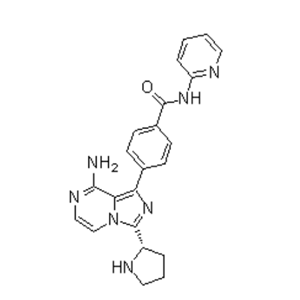 4-[8-氨基-3-(2S)-2-吡咯烷基咪唑并[1,5-a]吡嗪-1-基]-N-2-吡啶基苯甲酰胺
