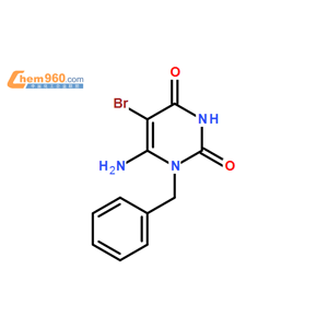6-氨基-1-苄基-5-溴尿嘧啶,6-Amino-1-benzyl-5-bromouracil
