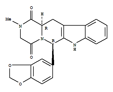(6R-12aR)-6-(1,3-苯并二恶茂-5-基)-2-甲基-2,3,6,7,12,12a-六氢化吡嗪并[1',2'-1,6]-吡啶并[3,4-b]吲哚-1,4-二酮,(6r,12ar)-6-(1,3-benzodioxol-5-yl)-2,3,6,7,12,12a-hexahydro-2-methyl-pyrazino[1',2':1,6]pyrido[3,4-b]indole-1,4-dione