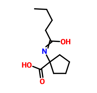 厄贝沙坦杂质3,Cyclopentanecarboxylic acid, 1-[(1-oxopentyl)amino]-