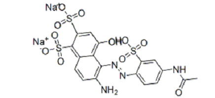 酸性红37,disodium 5-((4-acetylamino-2-sulphophenyl)azo)-6-amino-4-hydroxynaphthalene-2-disulphonate
