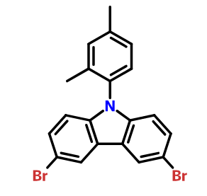 3,6-二溴-9-(2,4-二甲基苯基)-9H-咔唑,3,6-dibromo-9-(2,4-dimethylphenyl)-9H-carbazole
