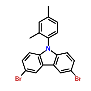 3,6-二溴-9-(2,4-二甲基苯基)-9H-咔唑,3,6-dibromo-9-(2,4-dimethylphenyl)-9H-carbazole