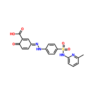 6-甲基柳氮磺吡啶,2-Hydroxy-5-[[4-[[(6-Methyl-2-pyridinyl)aMino]sulfonyl]phenyl]azo]benzoic Acid